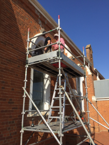 External scaffold: commencing work