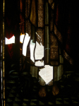 Extensive damage to the Gabriel window