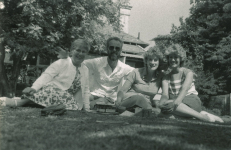 morning tea on the front lawn