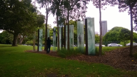 Janet Mansfield installation near AGNSW