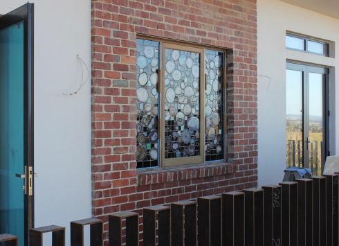 Exterior view of the agate window