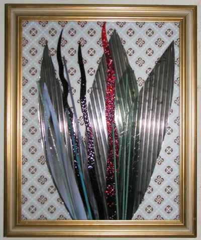 Silver Leaves on Floral Ground